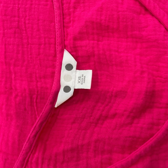Three Dots Double Gauze Top, Pink, Various Sizes, NWT - Picture 4 of 4